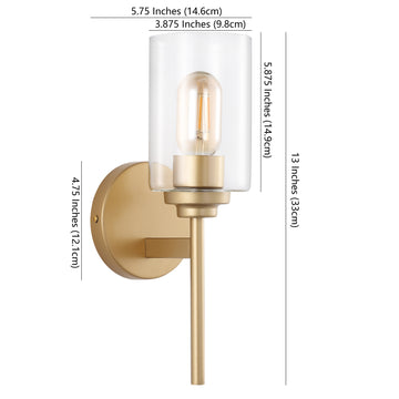 Juno Farmhouse Industrial Iron Cylinder LED Sconce - JONATHAN Y